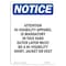 Signmission OSHA Notice, 7" Height, Attention Hi-Visibility Apparel Sign, 7" X 5", Portrait OS-NS-D-57-V-10210 - alternate 1